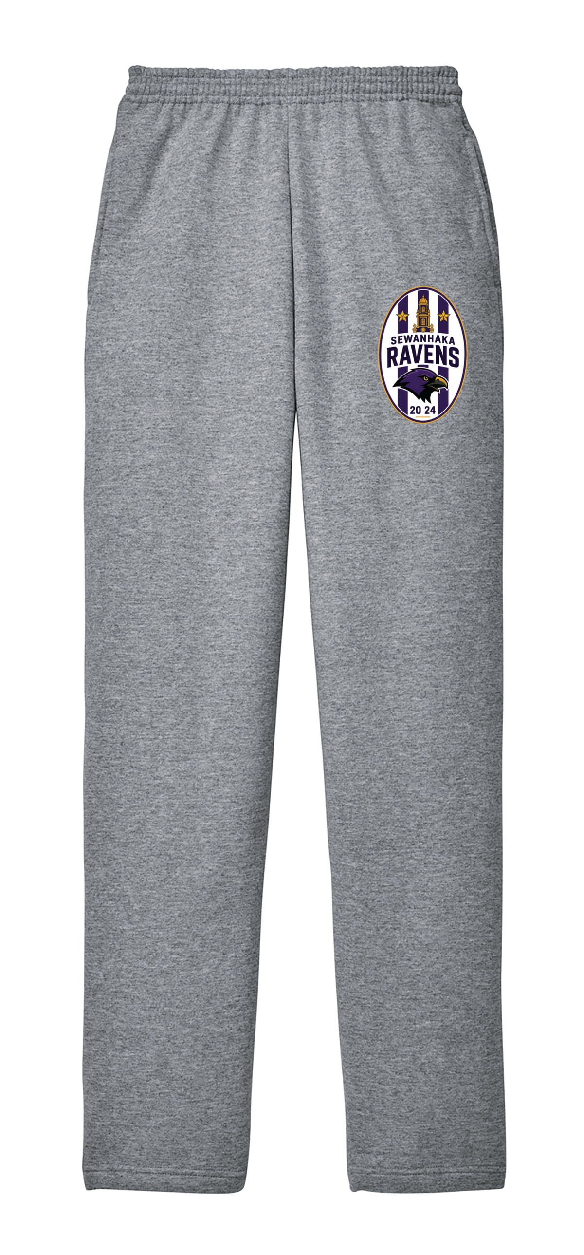 SEWANHAKA RAVENS BOYS SOCCER OPEN BOTTOM SWEATPANTS PC78P