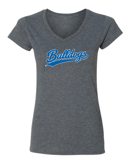 BLUE COLLAR BULLDOGS BASEBALL WOMEN'S V-NECK SHIRT