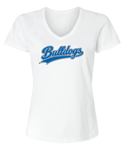 BLUE COLLAR BULLDOGS BASEBALL WOMEN'S V-NECK SHIRT