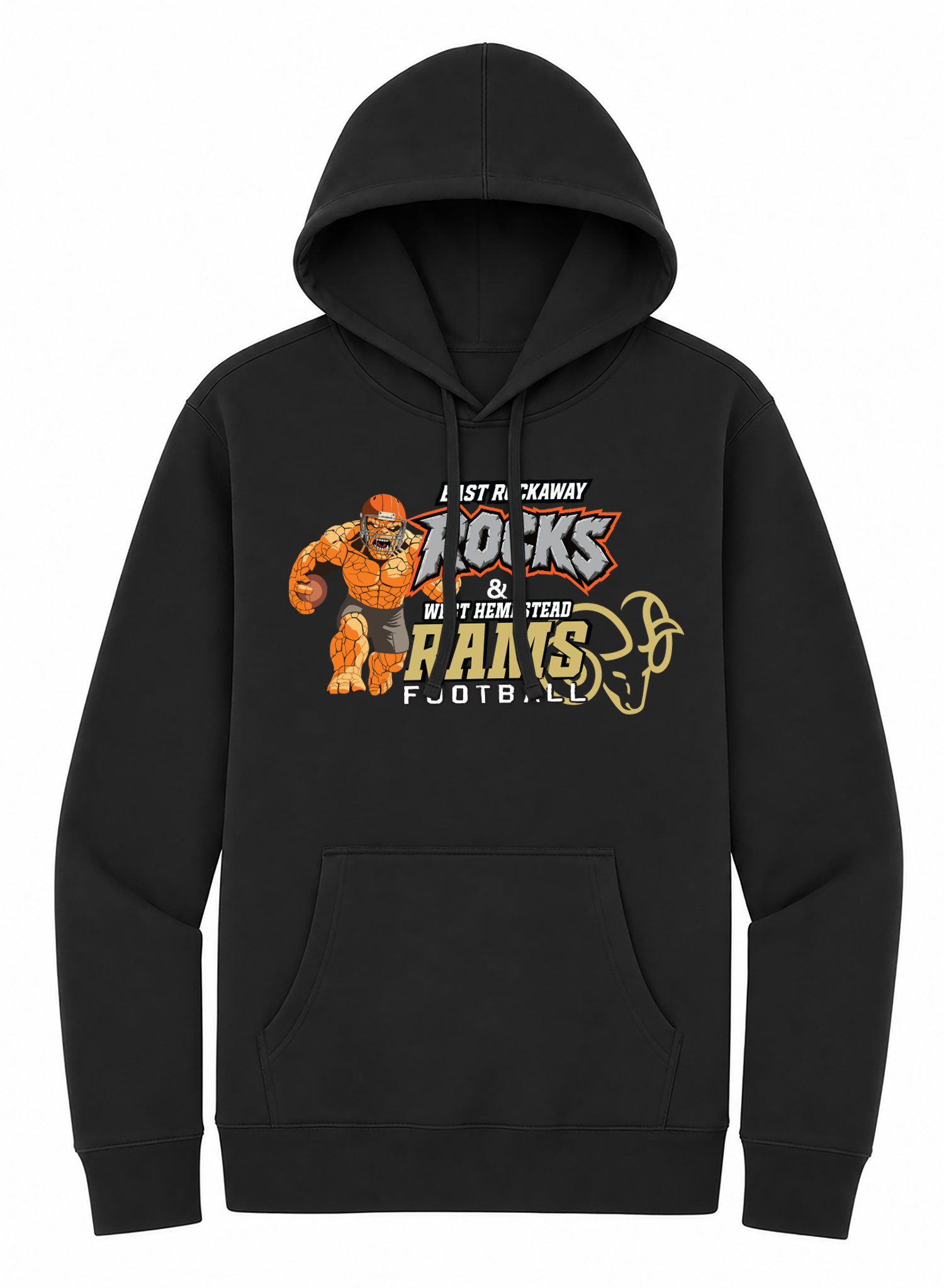EAST ROCKAWAY & RAMS FOOTBALL HOODIE