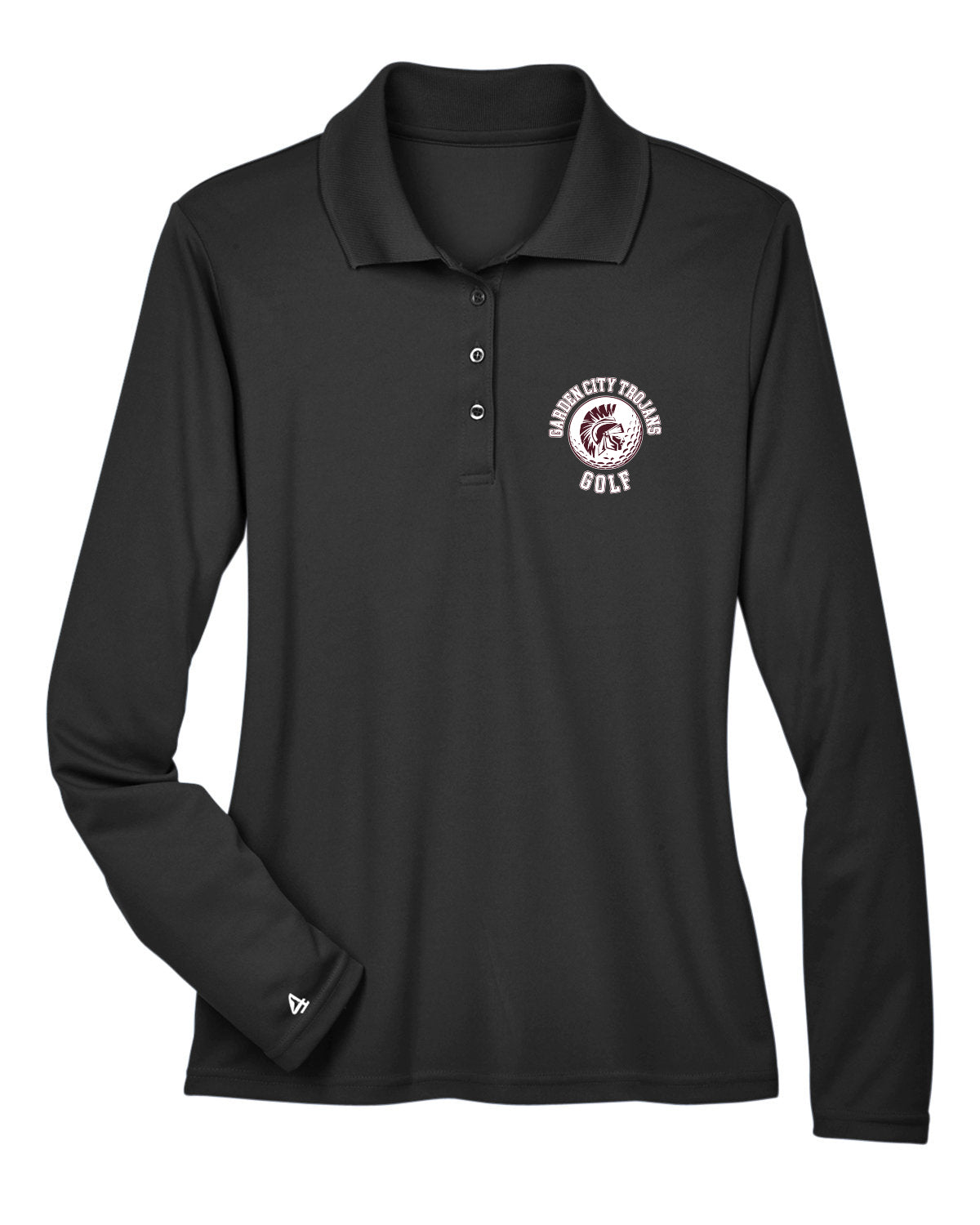 Garden City Golf Women's Embroidered Performance Long-Sleeve Piqué Polo