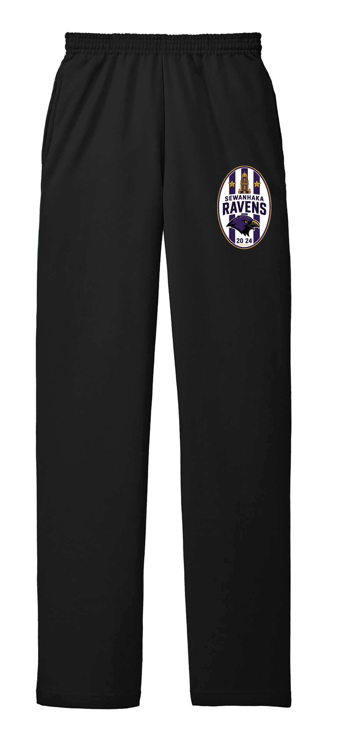 SEWANHAKA RAVENS BOYS SOCCER OPEN BOTTOM SWEATPANTS PC78P