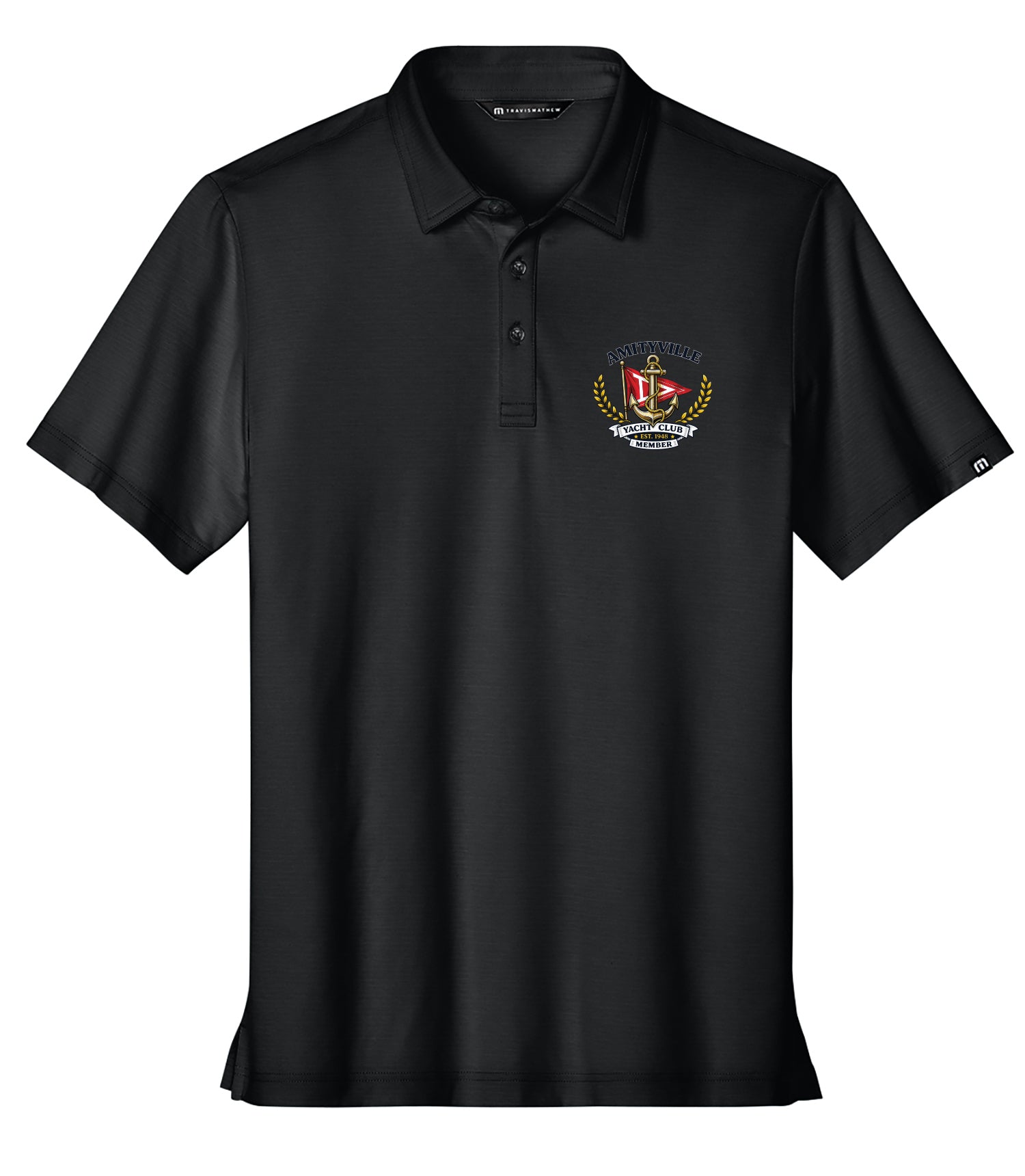Amityville Yacht Club Printed TravisMathew Crestview Polo
