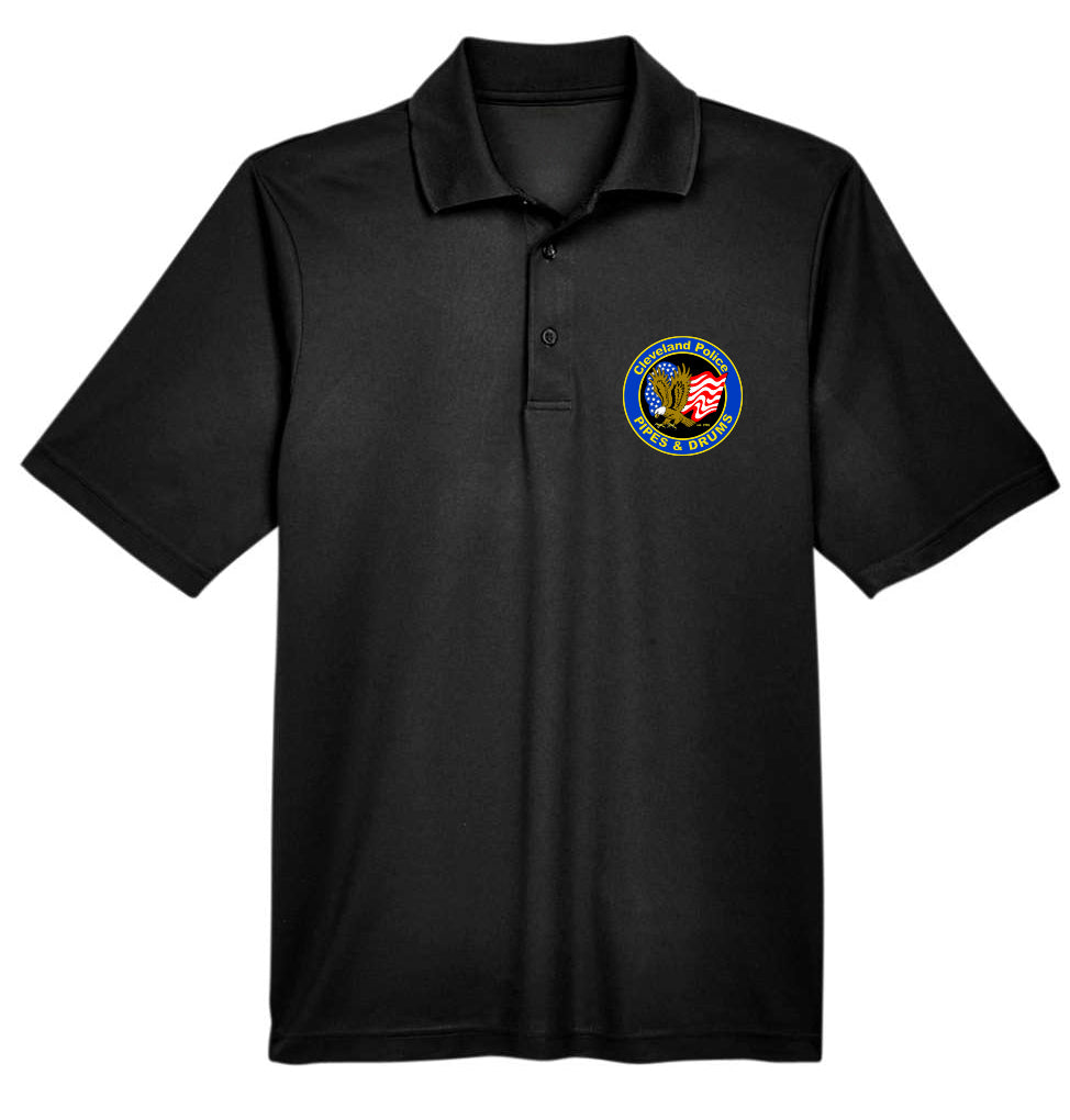 CLEVELAND POLICE PIPES AND DRUMS Men's Performance Pique Polo