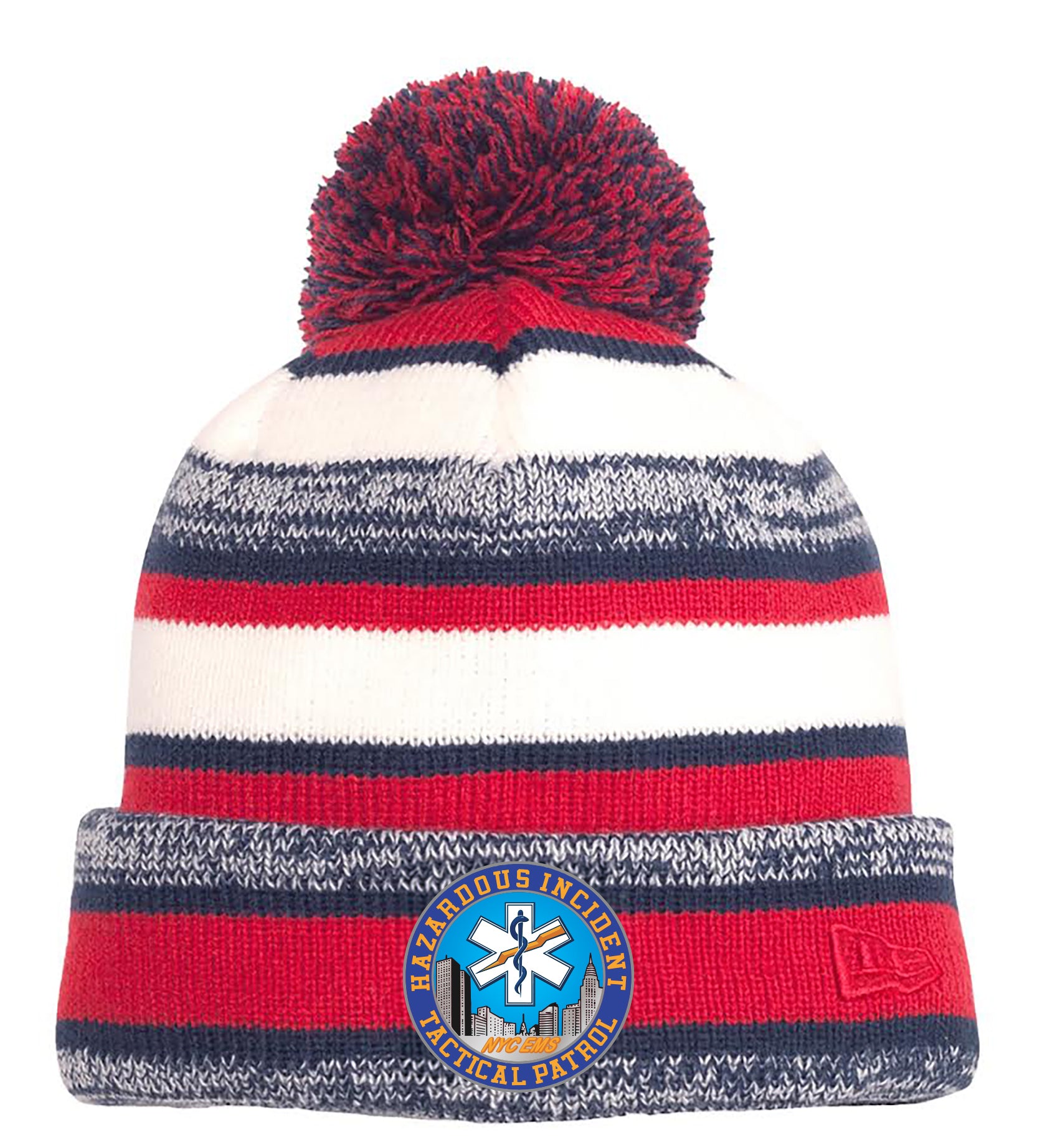 NYC HAZARD INCIDENT TACTICAL PATROL New Era Pom Pom Beanie