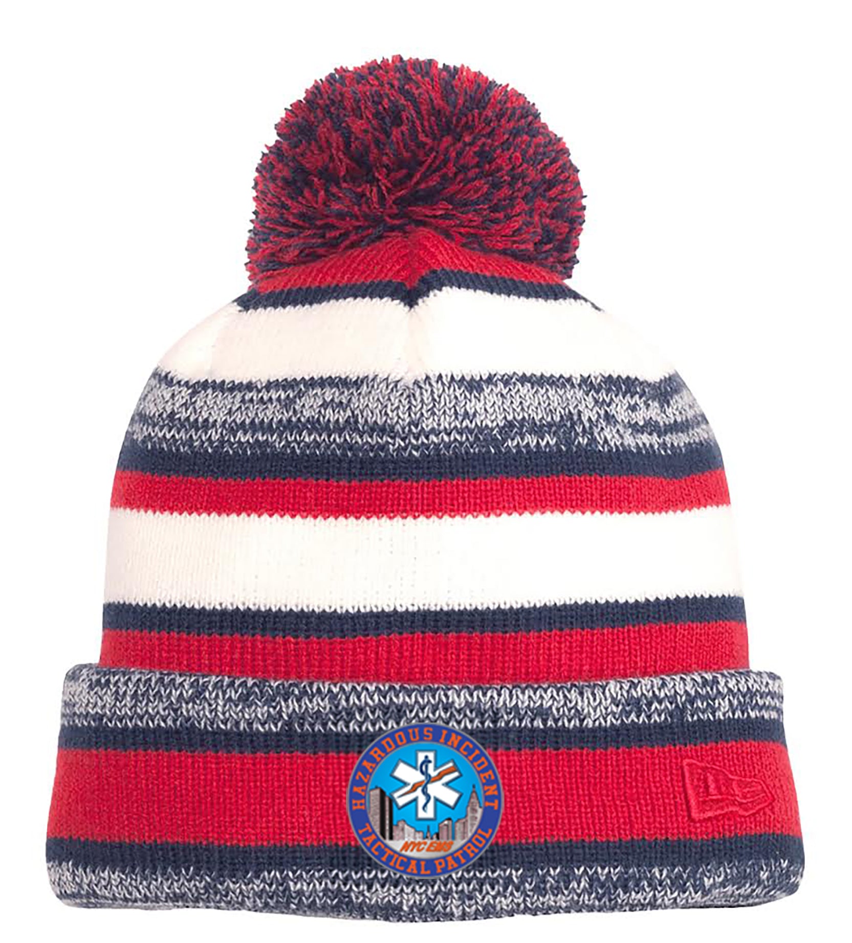 NYC HAZARD INCIDENT TACTICAL PATROL New Era Pom Pom Beanie