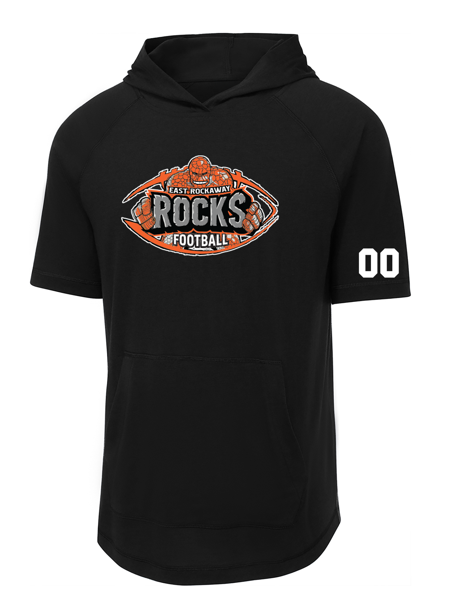 EAST ROCKAWAY FOOTBALL SHORT SLEEVE HOODIE