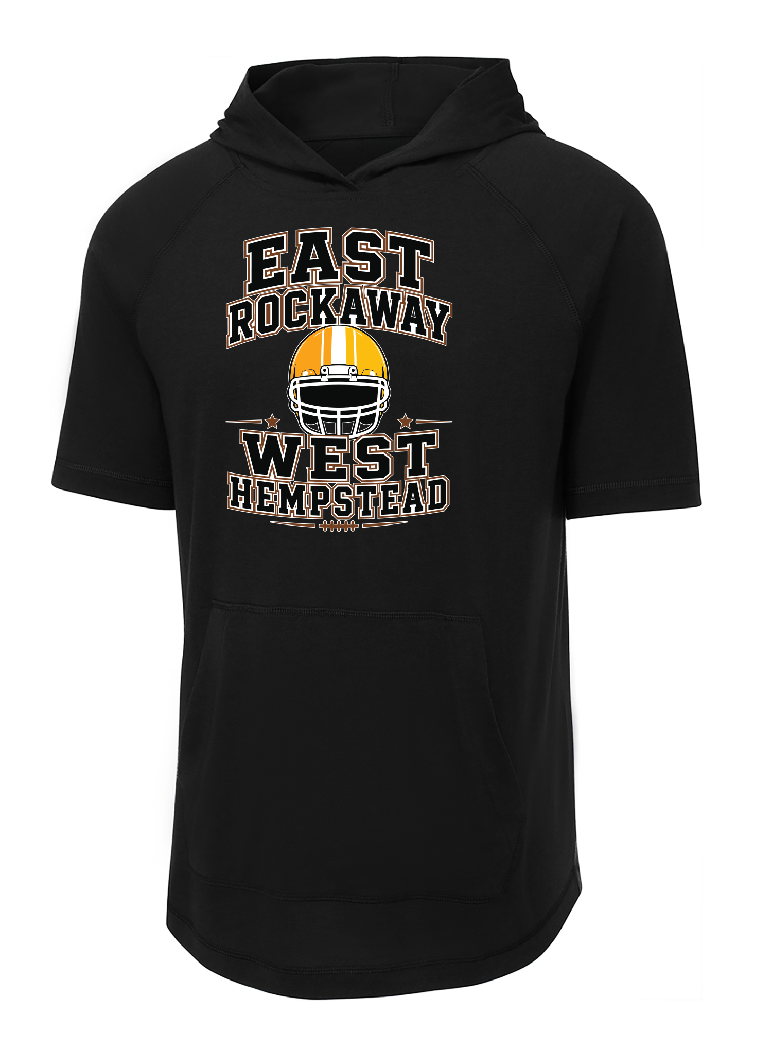 EAST ROCKAWAY & WEST HEMPSTEAD FOOTBALL SHORT SLEEVE HOODIE
