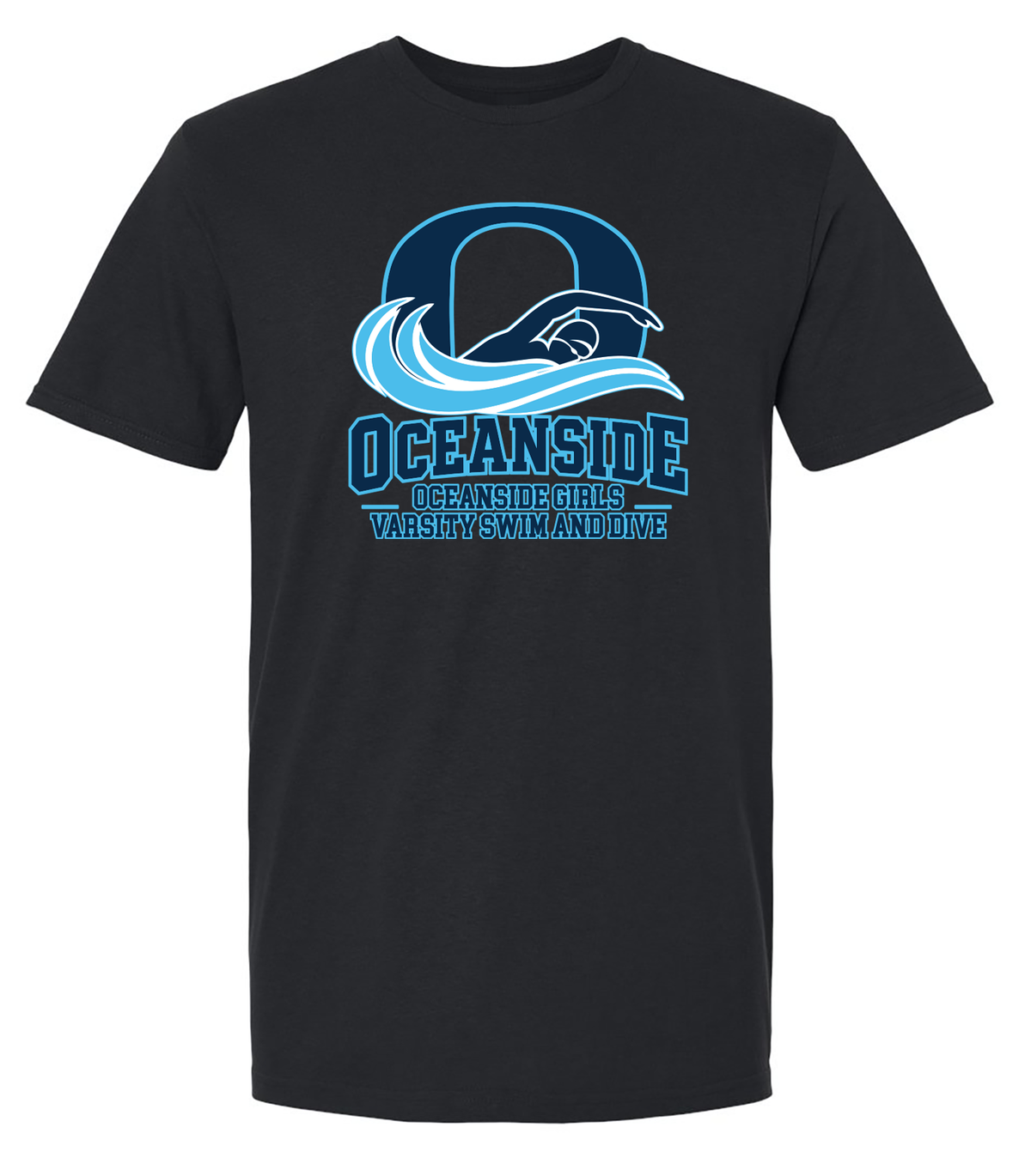 OCEANSIDE GIRLS VARSITY SWIM AND DIVE T-SHIRT 64000/b