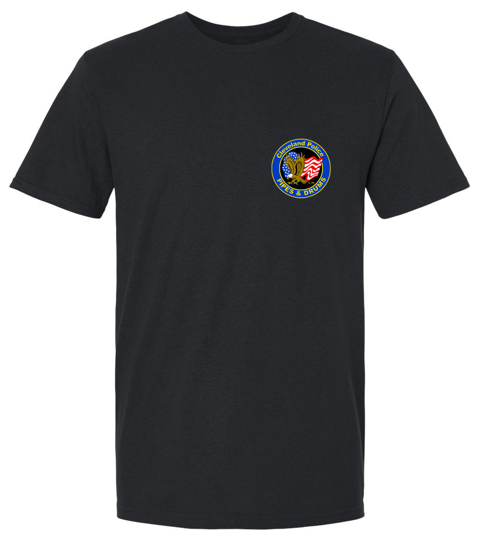 CLEVELAND POLICE PIPES AND DRUMS Initials Short Sleeve Tee