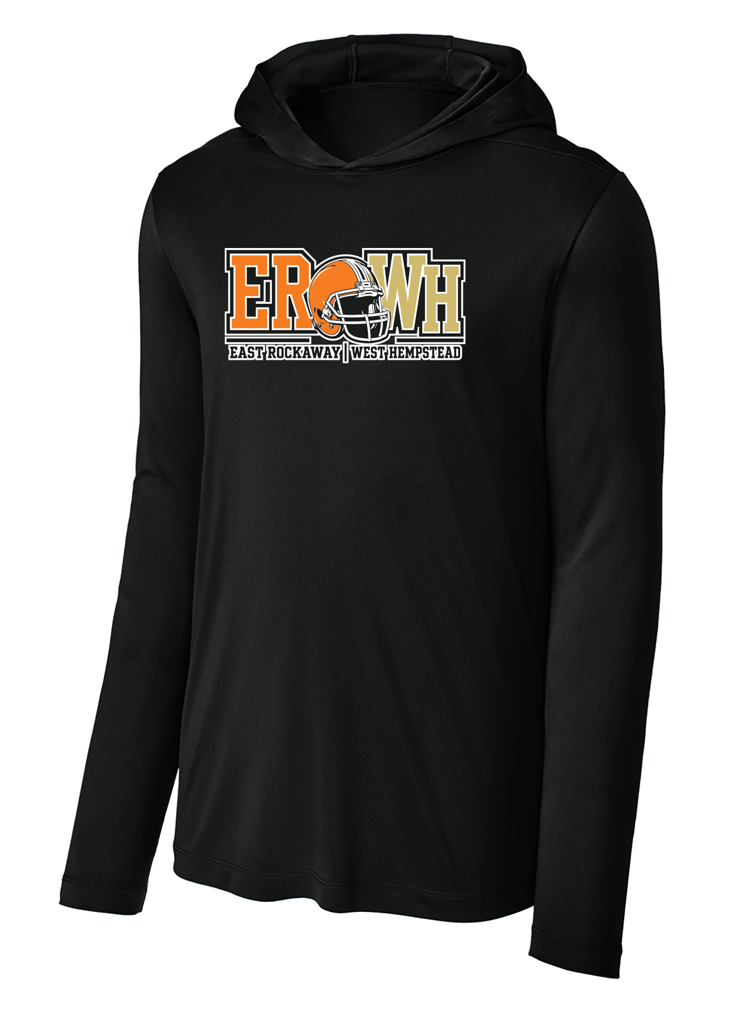 EAST ROCKAWAY & RAMS FOOTBALL LS Performance Hooded Pullover