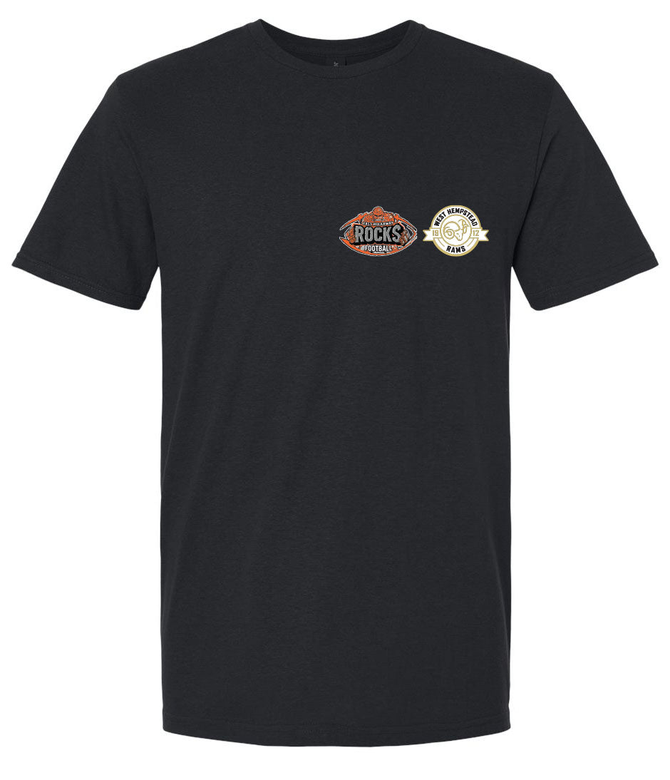 EAST ROCKAWAY FOOTBALL ROCK & RAMS FOOTBALL T-SHIRT