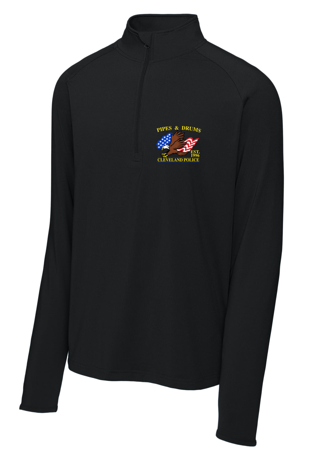 CLEVELAND POLICE PIPES AND DRUMS Embroidered 1/4 zip