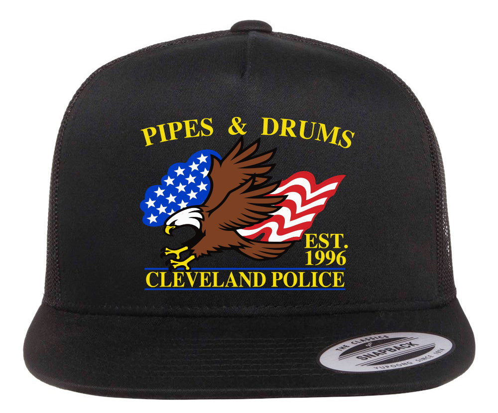 CLEVELAND POLICE PIPES AND DRUMS Embroidered Trucker Hat