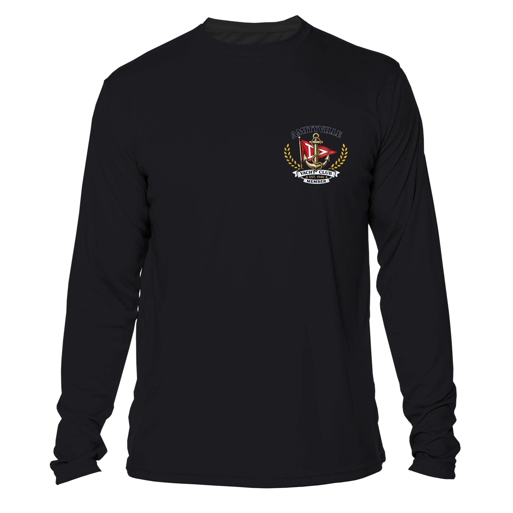 Amityville Yacht Club UPF 15+ MEN'S SOLAR LONG SLEEVE SHIRT