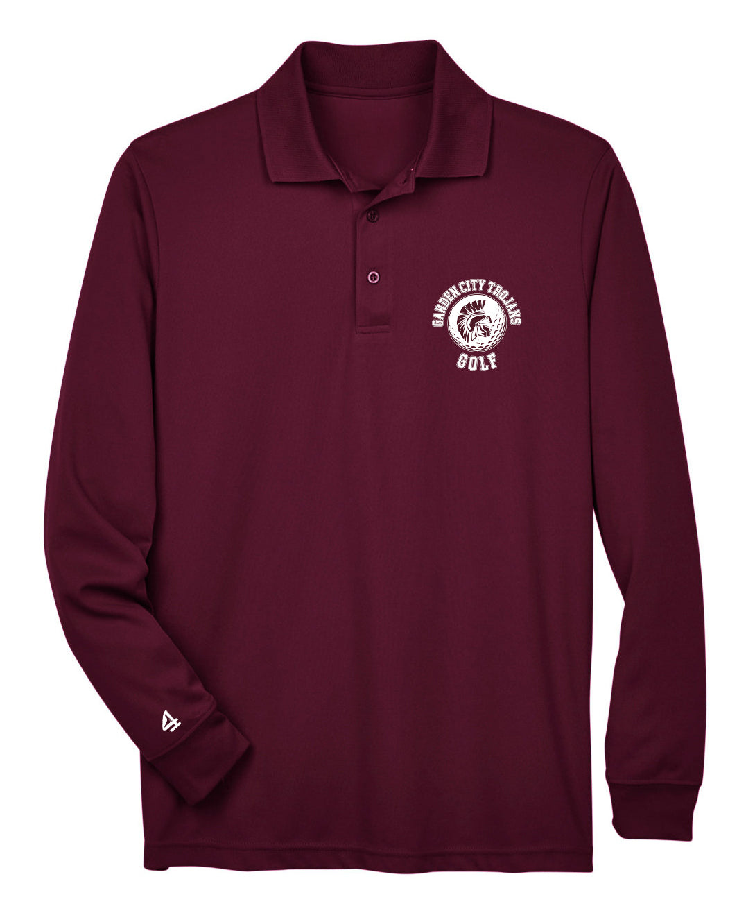 Garden City Golf Men's Embroidered Performance Long-Sleeve Piqué Polo