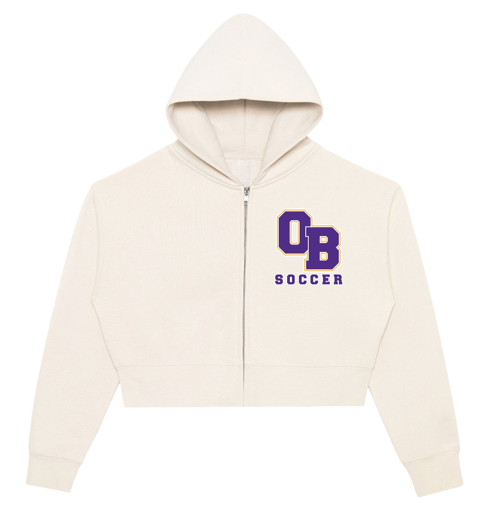 OYSTER BAY GIRLS SOCCER Cropped Full Zip Hoodie