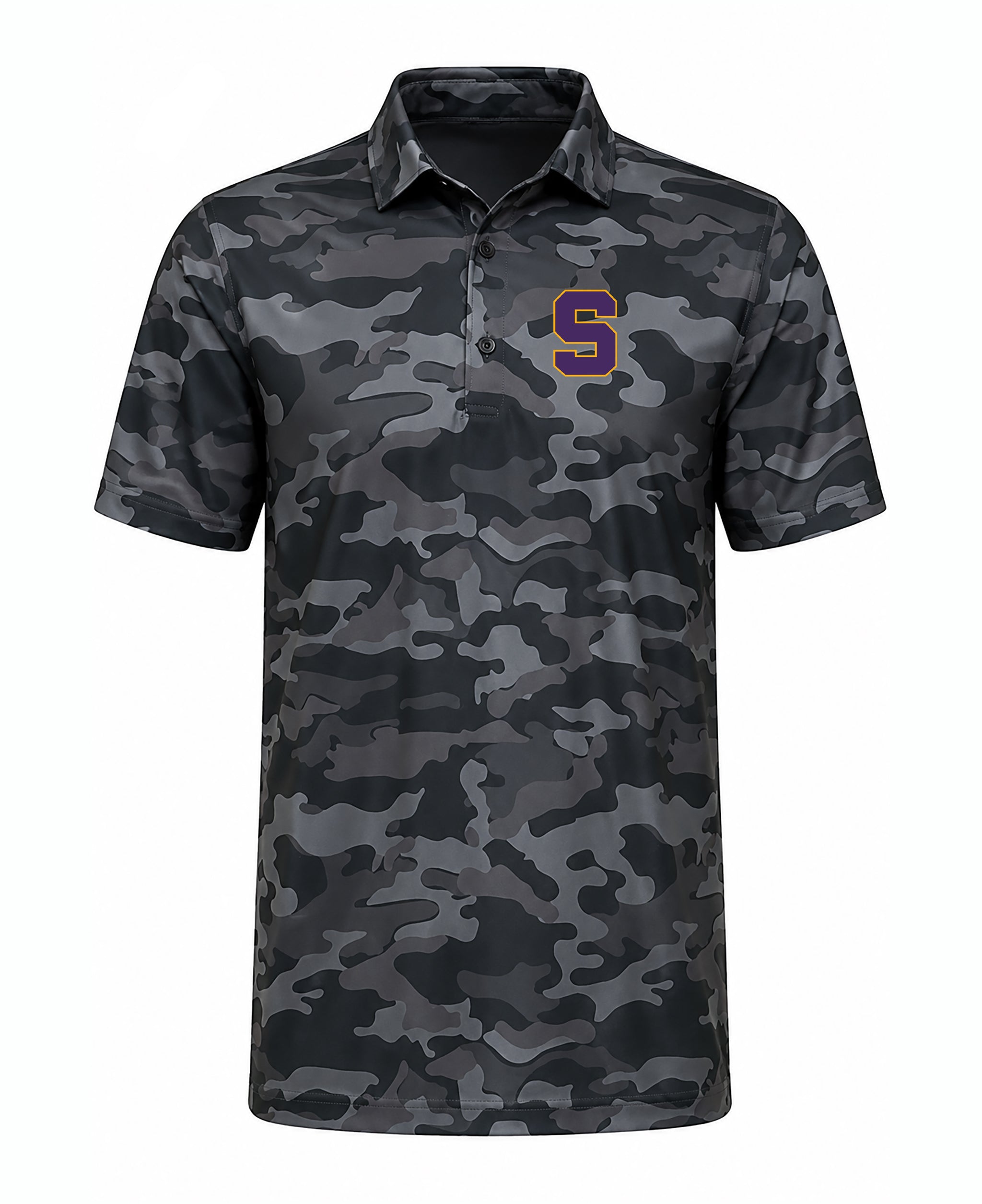 Sewanhaka Ravens Football Printed "S" Camo Polo