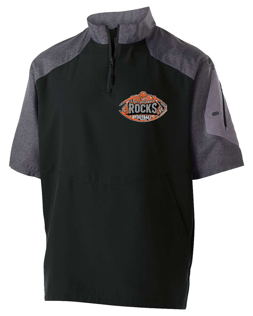 EAST ROCKAWAY FOOTBALL PRINTED 1/4 ZIP SHORT SLEEVE