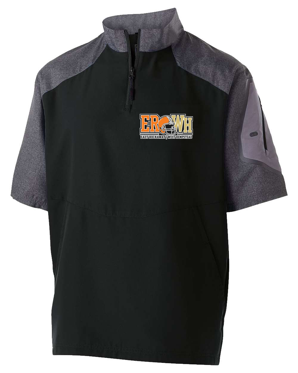 EAST ROCKAWAY FOOTBALL PRINTED 1/4 ZIP SHORT SLEEVE