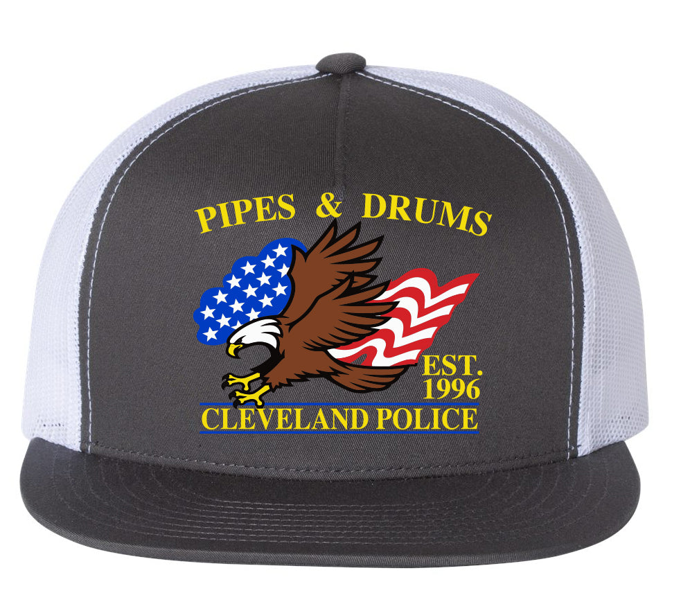 CLEVELAND POLICE PIPES AND DRUMS Printed Trucker Hat