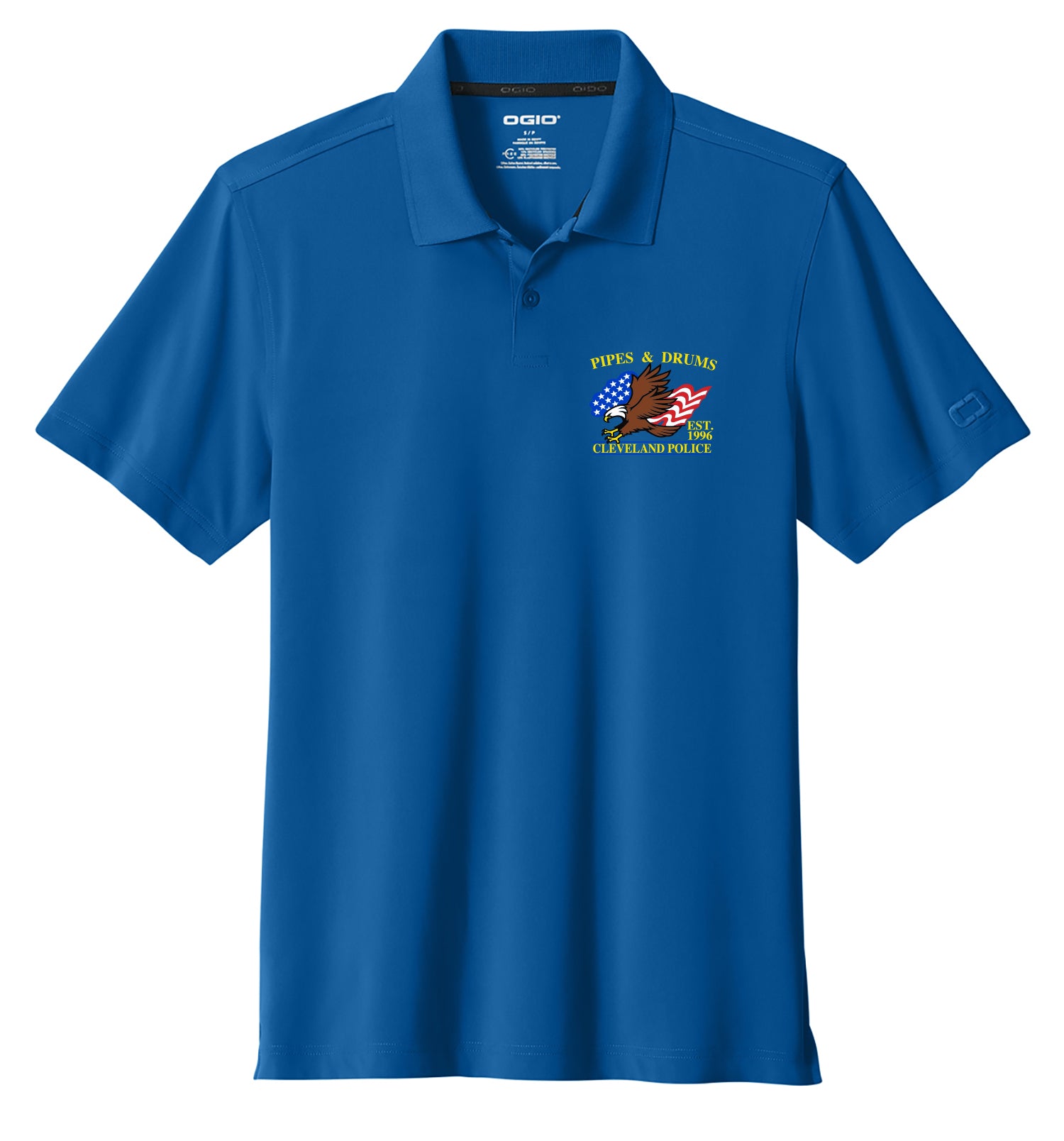CLEVELAND POLICE PIPES AND DRUMS Embroidery OGIO Regain Polo