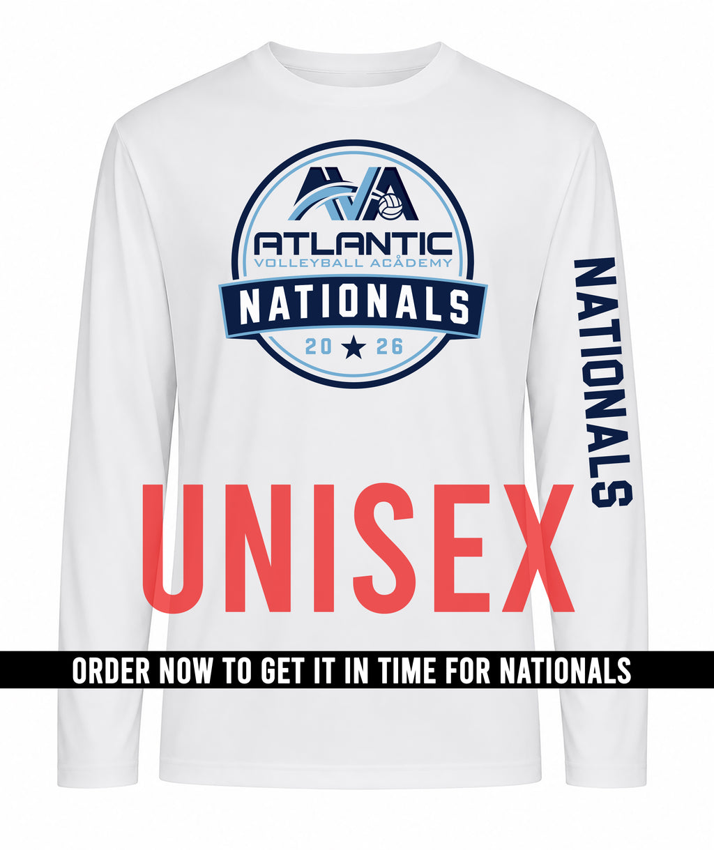 AVA Atlantic Volleyball Academy Nationals UNISEX Performane Long Sleeve T-shirt