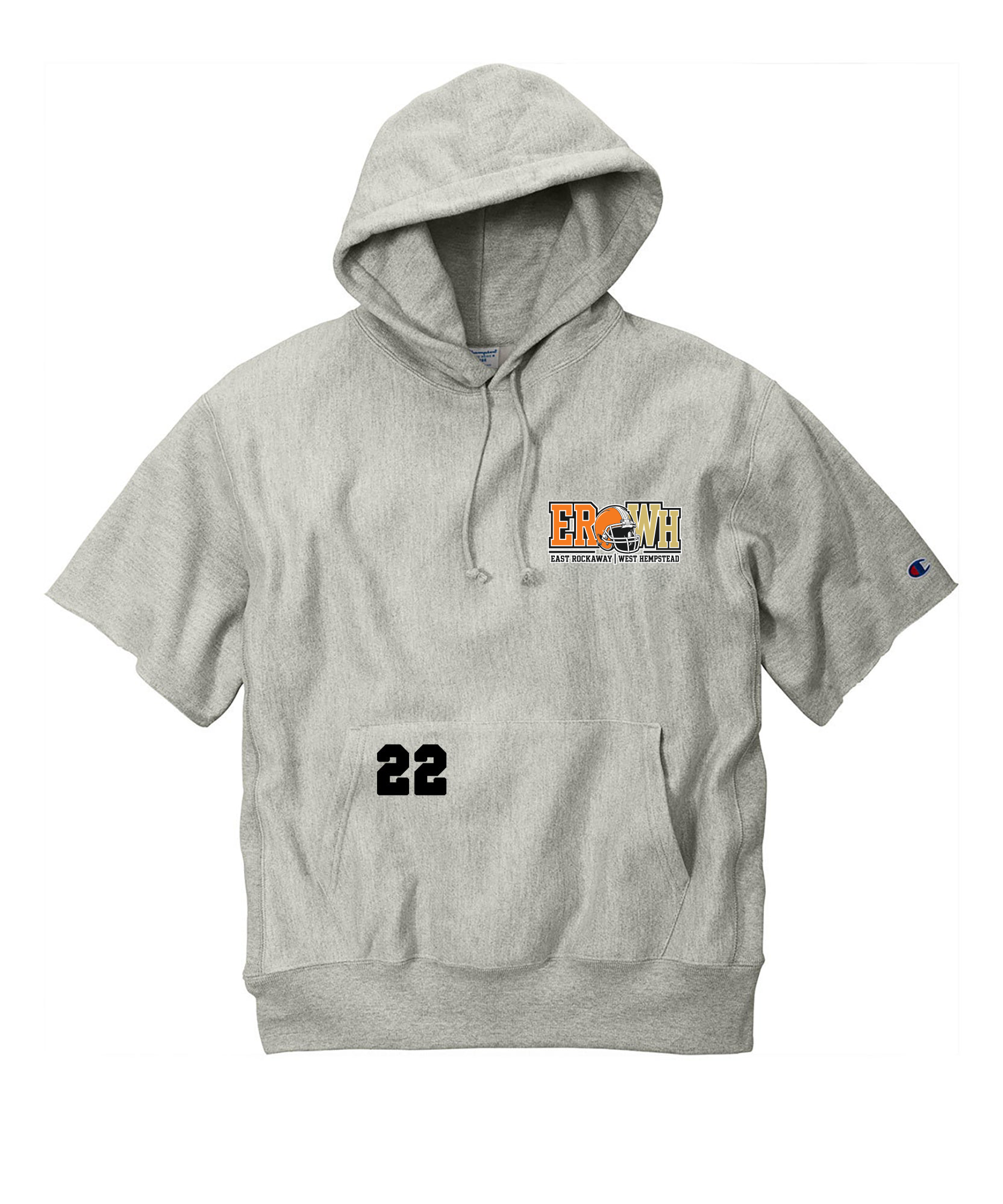 East Rockaway Football Champion short sleeved Hoodie