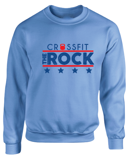 Crossfit the Rock Embroidered Logo Crewneck