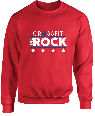 Crossfit the Rock Embroidered Logo Crewneck