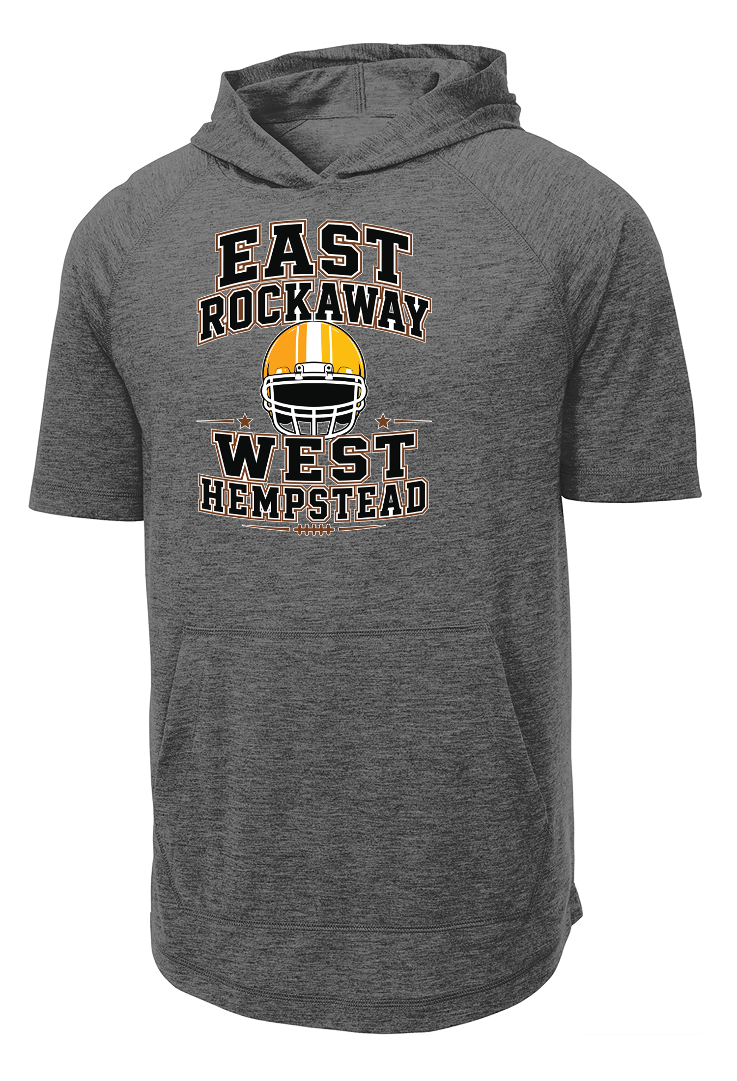 EAST ROCKAWAY & WEST HEMPSTEAD FOOTBALL SHORT SLEEVE HOODIE