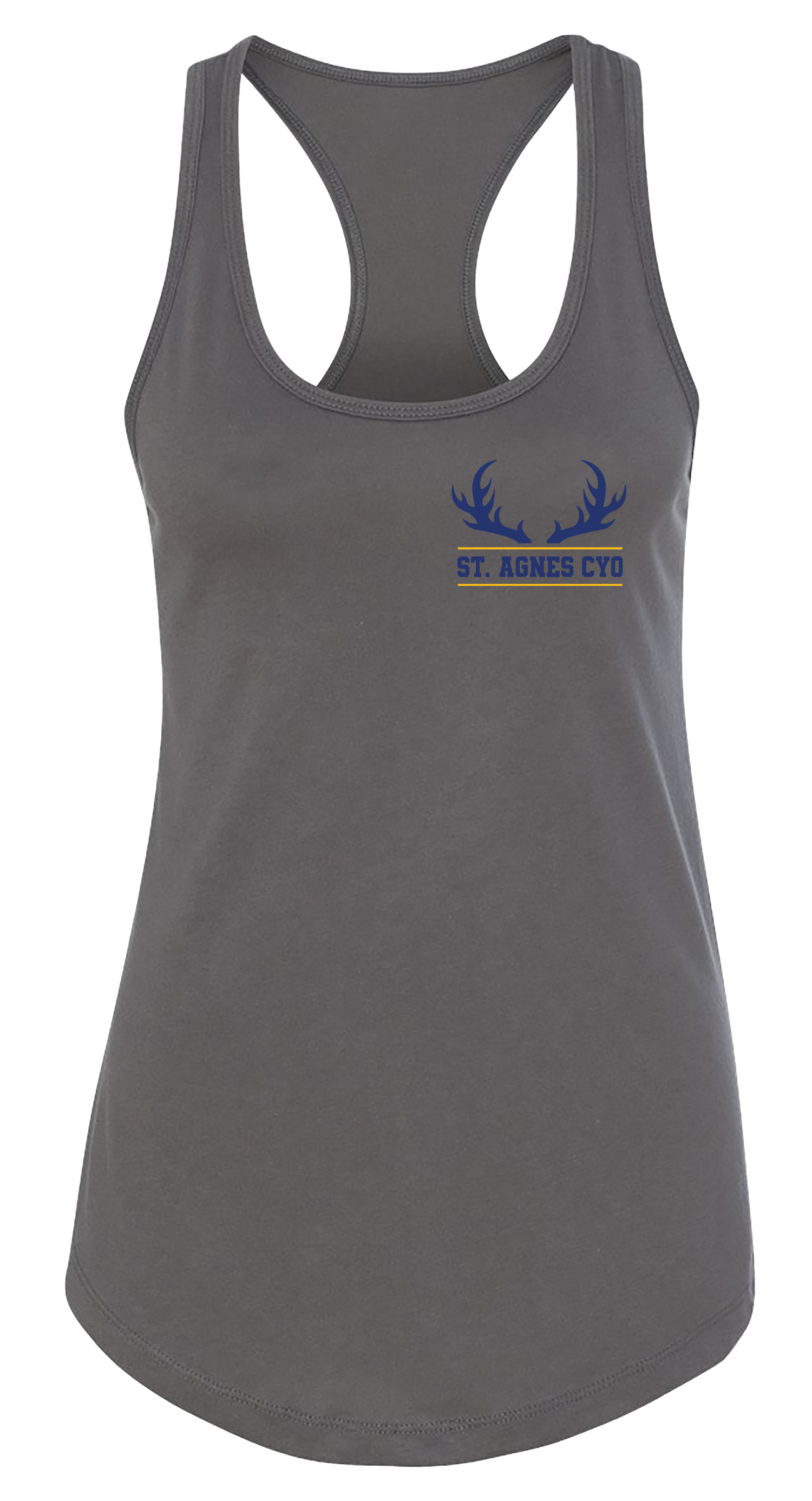 ST AGNES BASKETBALL Womens Racerback Tank Top