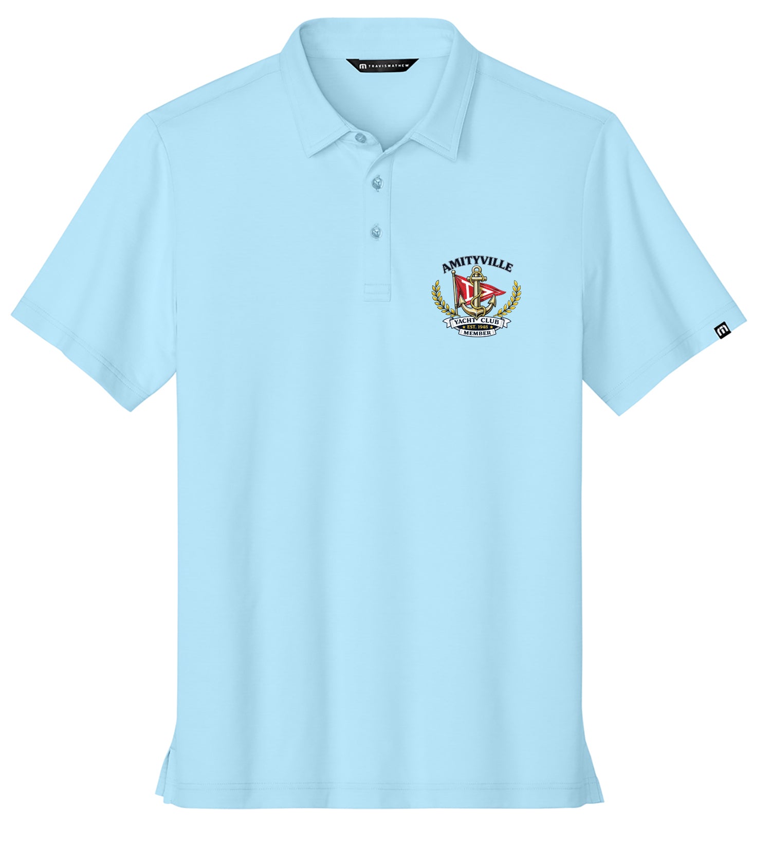 Amityville Yacht Club Printed TravisMathew Crestview Polo
