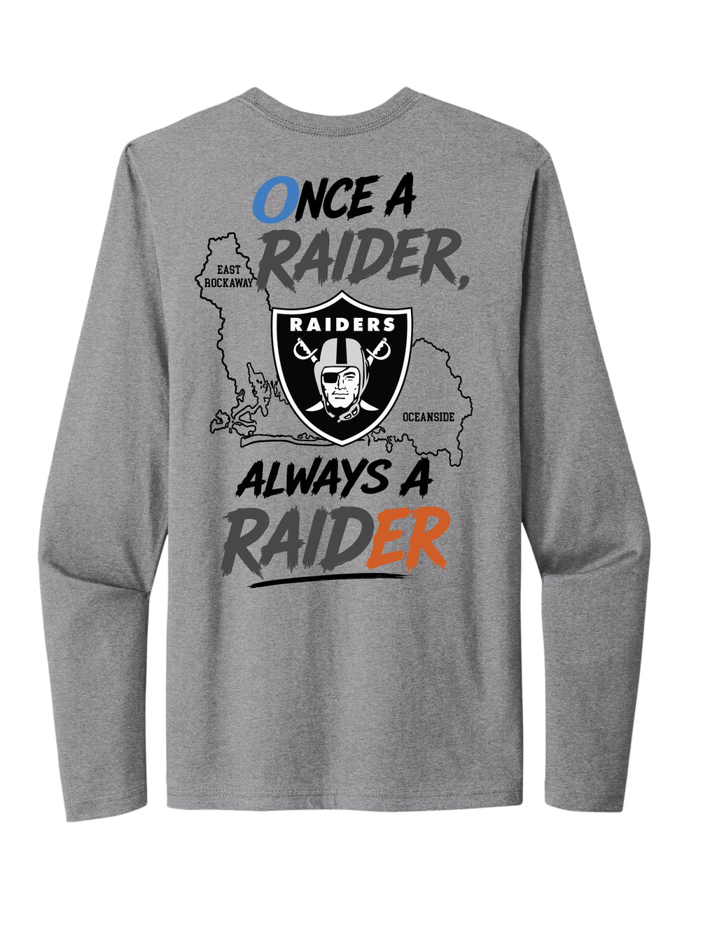 ER RAIDERS FOOTBALL  LONG SLEEVE T-SHIRT