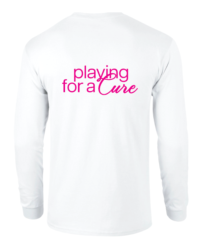 East Rockaway Volleyball Pink Ribbon Long Sleeve T-Shirt