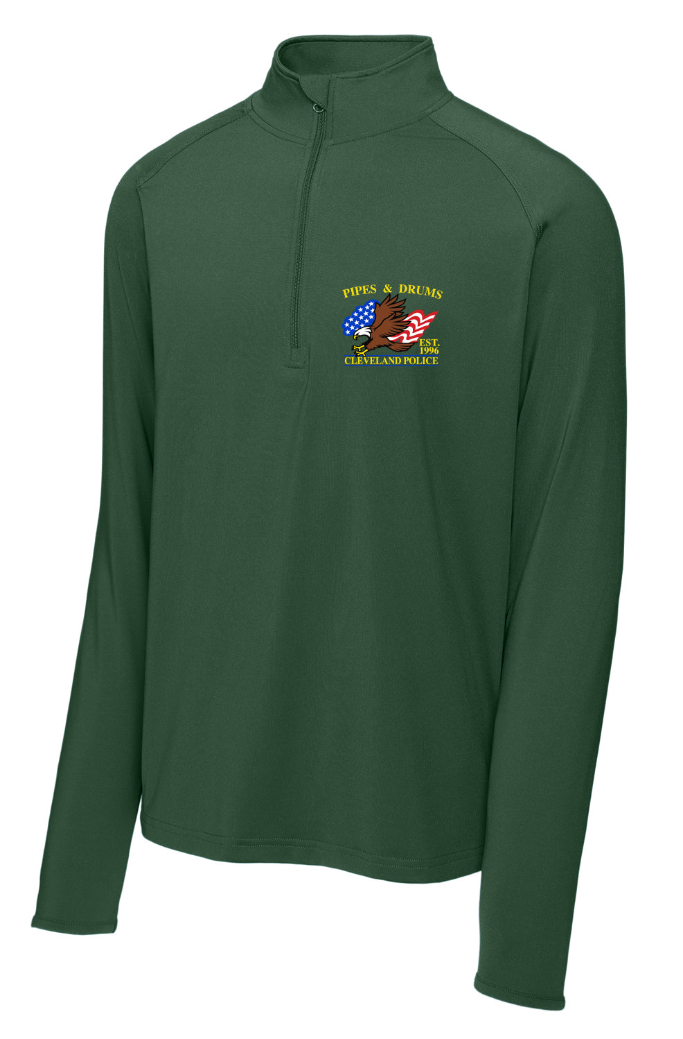CLEVELAND POLICE PIPES AND DRUMS Embroidered 1/4 zip