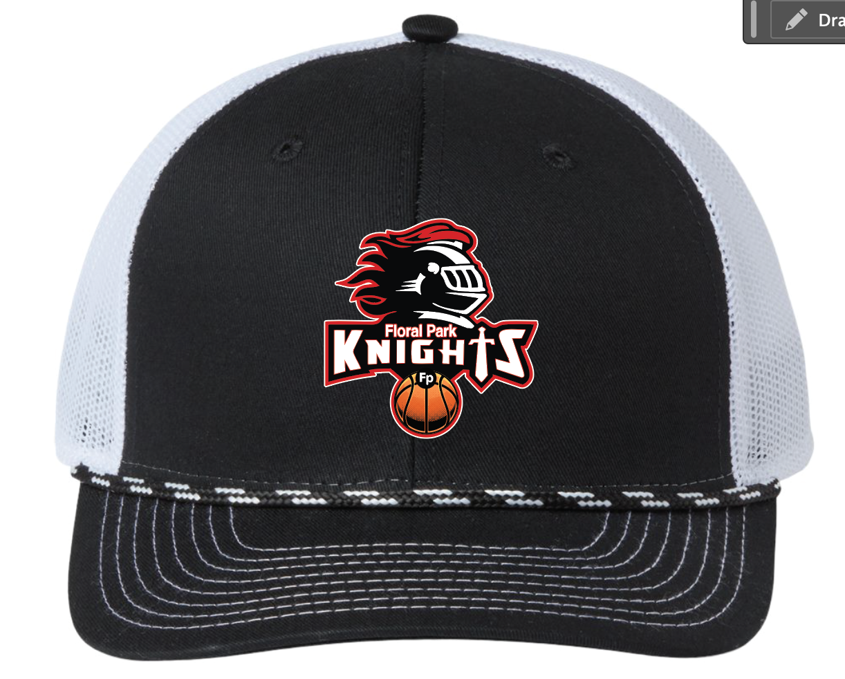 Floral Park Basketball Trucker Hat w rope