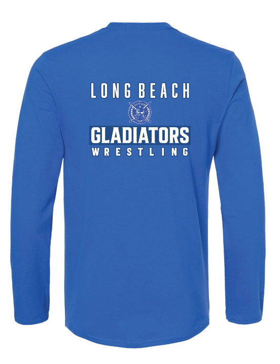 LB Gladiators Wrestling Cancer Awareness Youth and Adult Long Sleeve Shirts