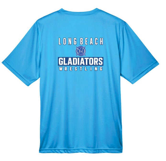 LB Gladiators Wrestling Breast Cancer Awareness Youth and Adult Short Sleeve Performance Tshirt (Copy)