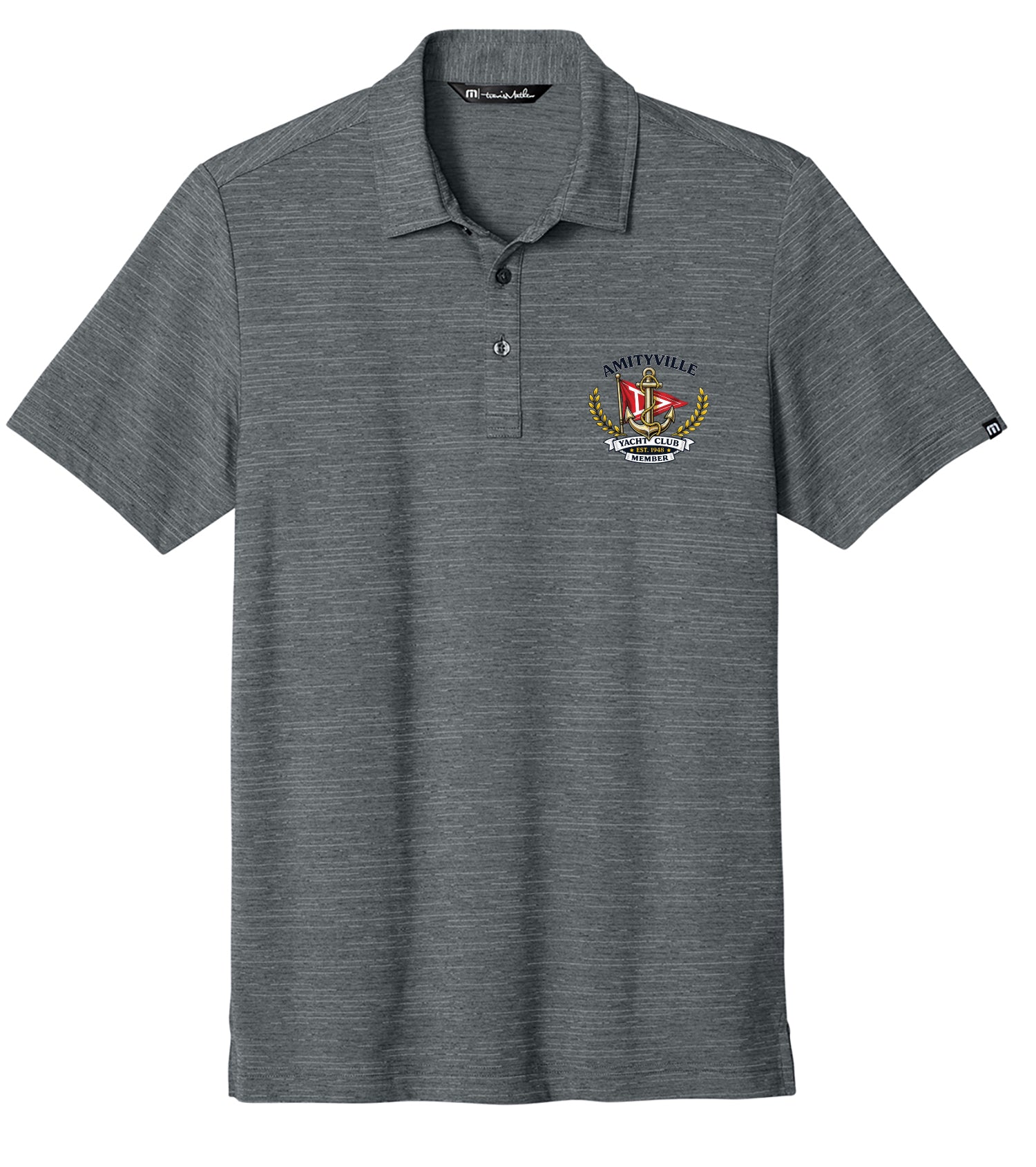Amityville Yacht Club Printed TravisMathew Crestview Polo