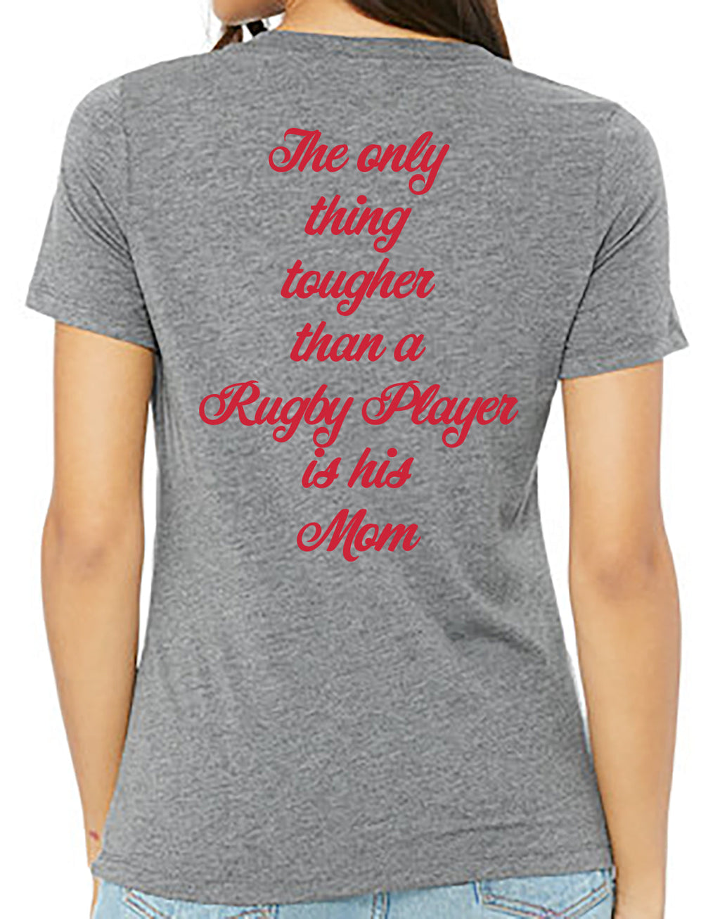 12 Flyers Rugby Battalion Mom V-neck Tshirt
