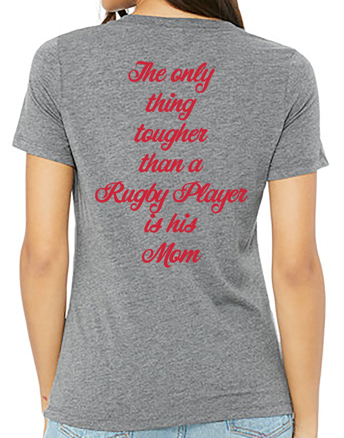 12 Flyers Rugby Battalion Mom V-neck Tshirt