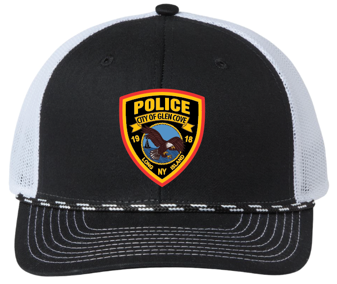 CITY OF GLEN COVE POLICE TRUCKER HAT w/ ROPE