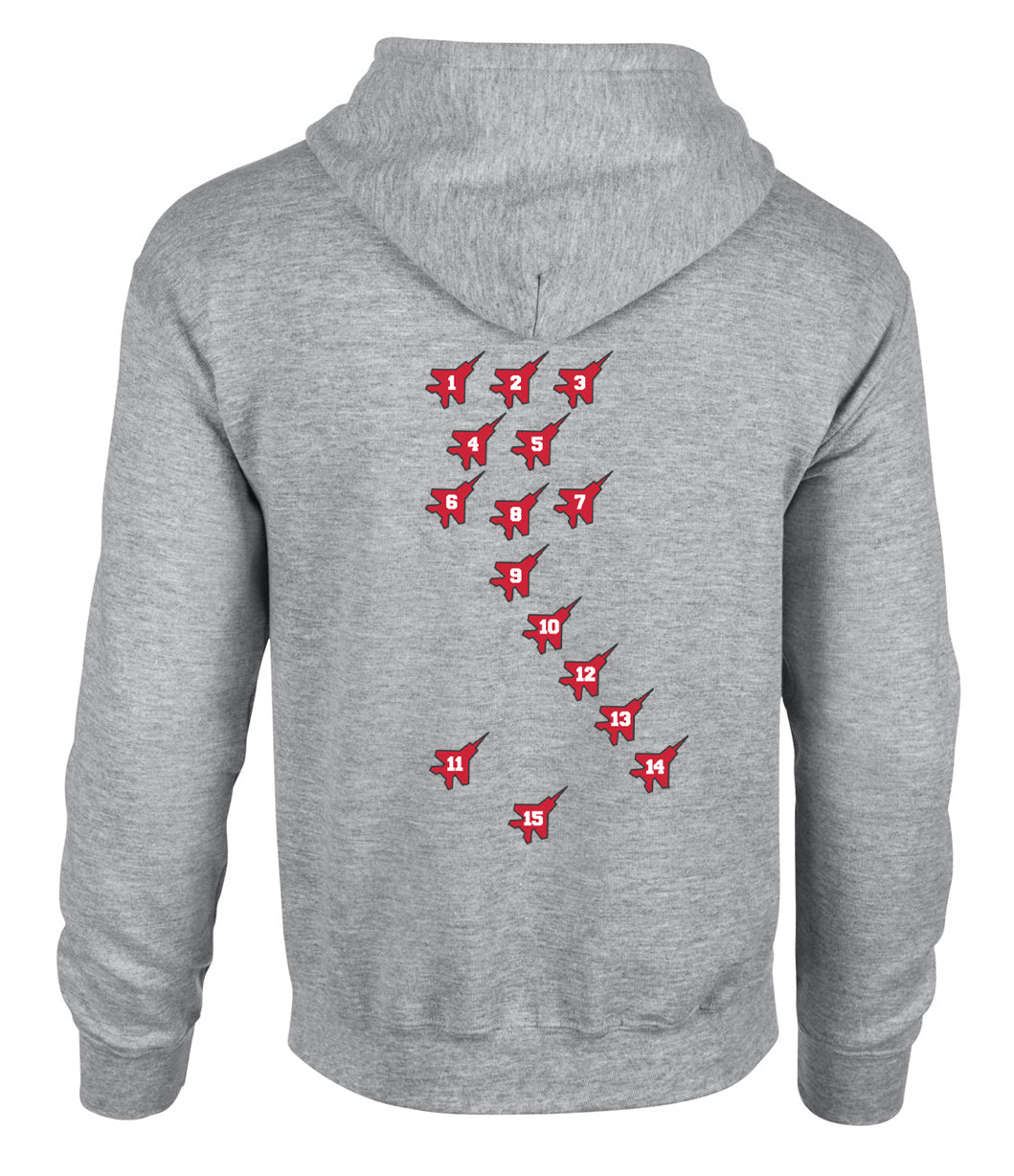 12 Flyers Rugby Battalion Dad Full Zip Hoodie