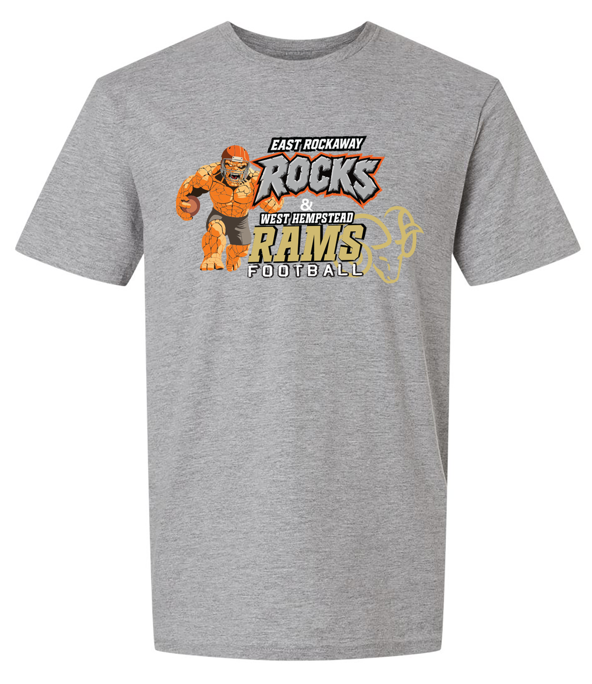 East Rockaway & Rams Football ss T-Shirt
