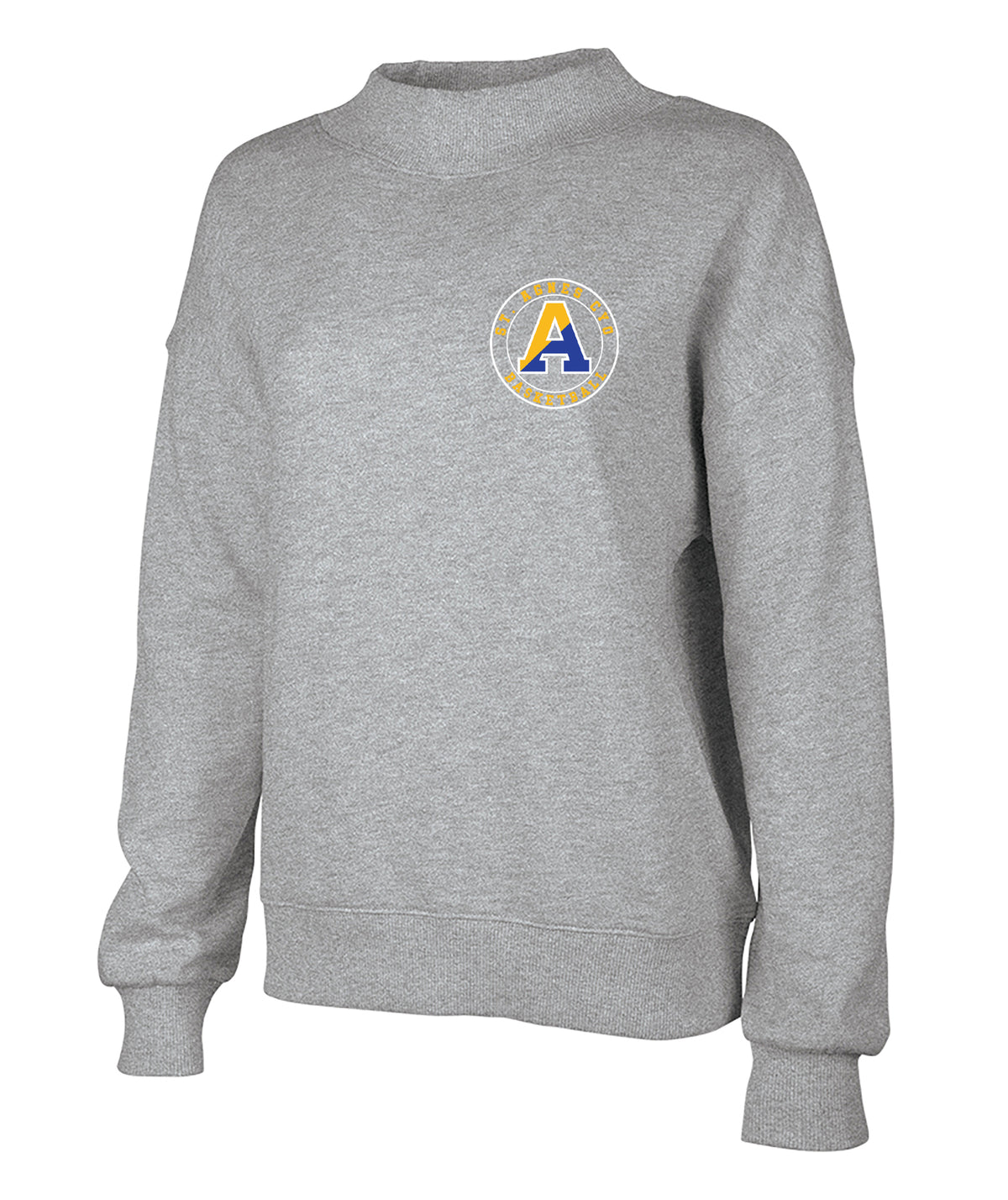 ST AGNES BASKETBALL Printed Mock Neck Sweatshirt