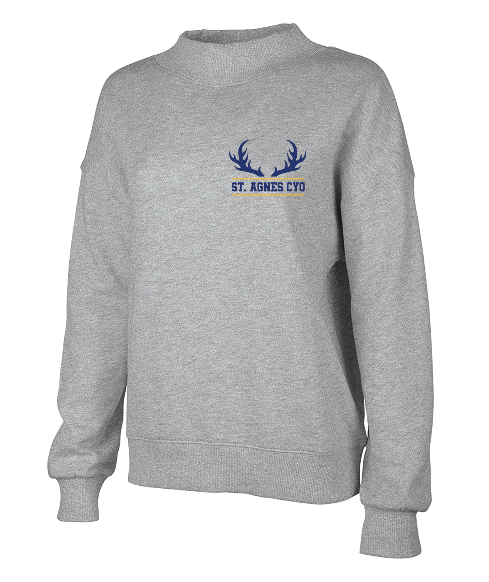 ST AGNES BASKETBALL Printed Mock Neck Sweatshirt