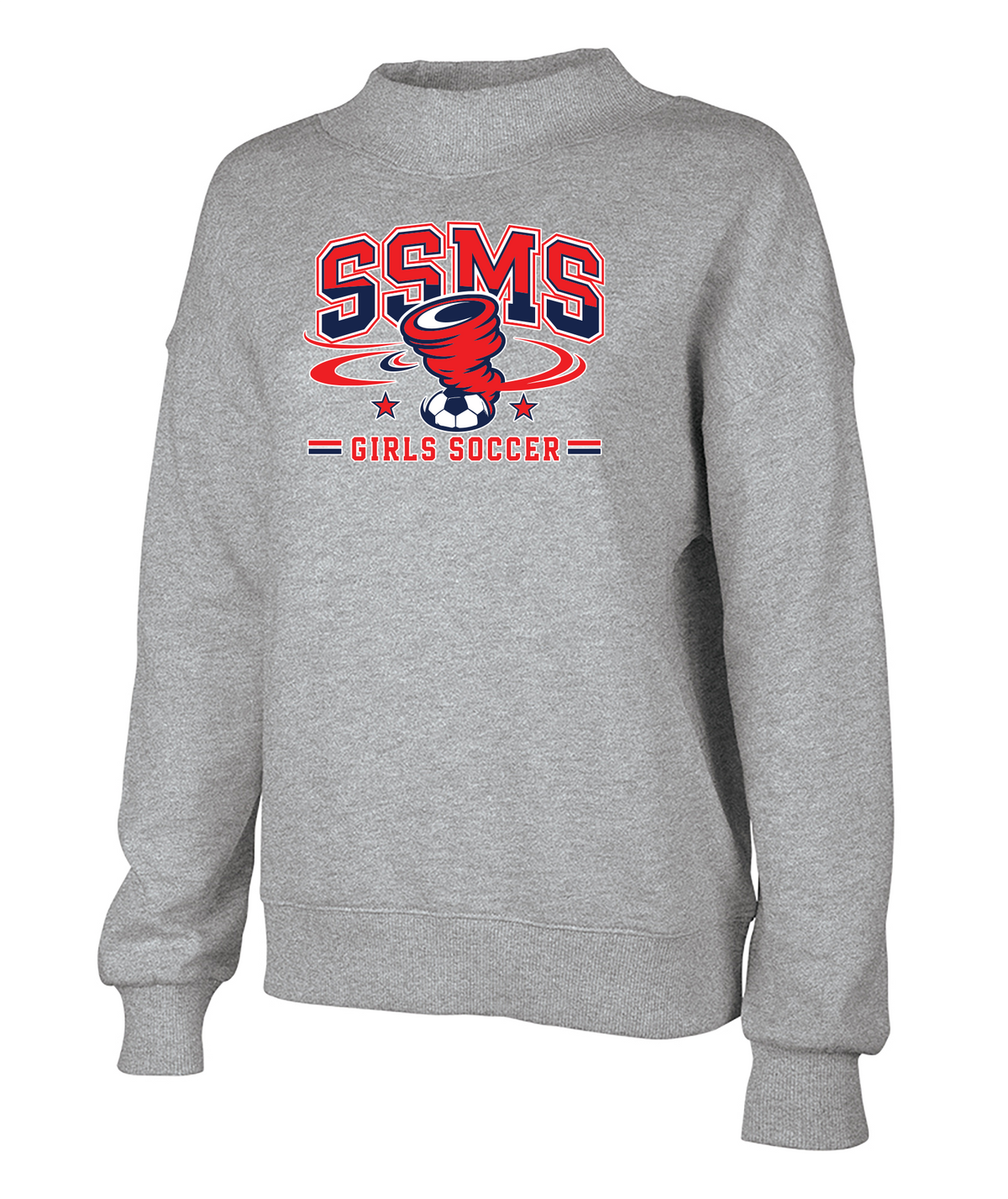 SSMS GIRLS SOCCER Charles Rivers Mock-neck sweatshirt