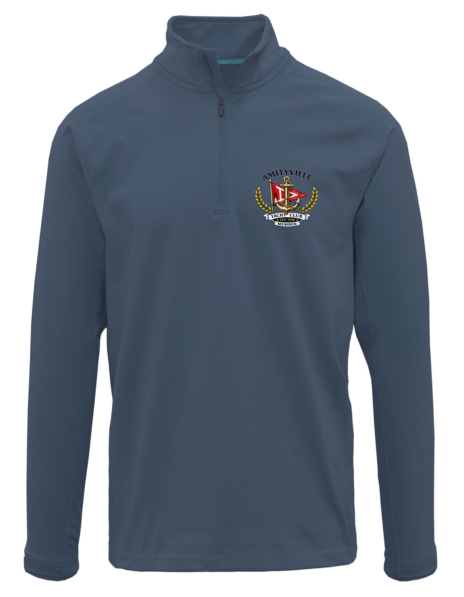 Amityville Yacht Club UPF 15+ PRINTED MEN'S 365 QUARTER-ZIP
