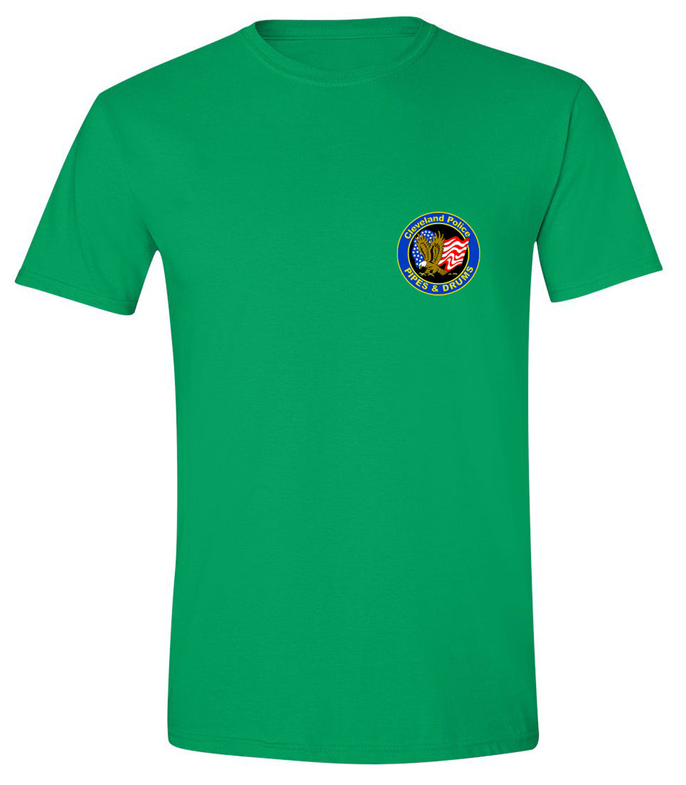 CLEVELAND POLICE PIPES AND DRUMS Initials Short Sleeve Tee